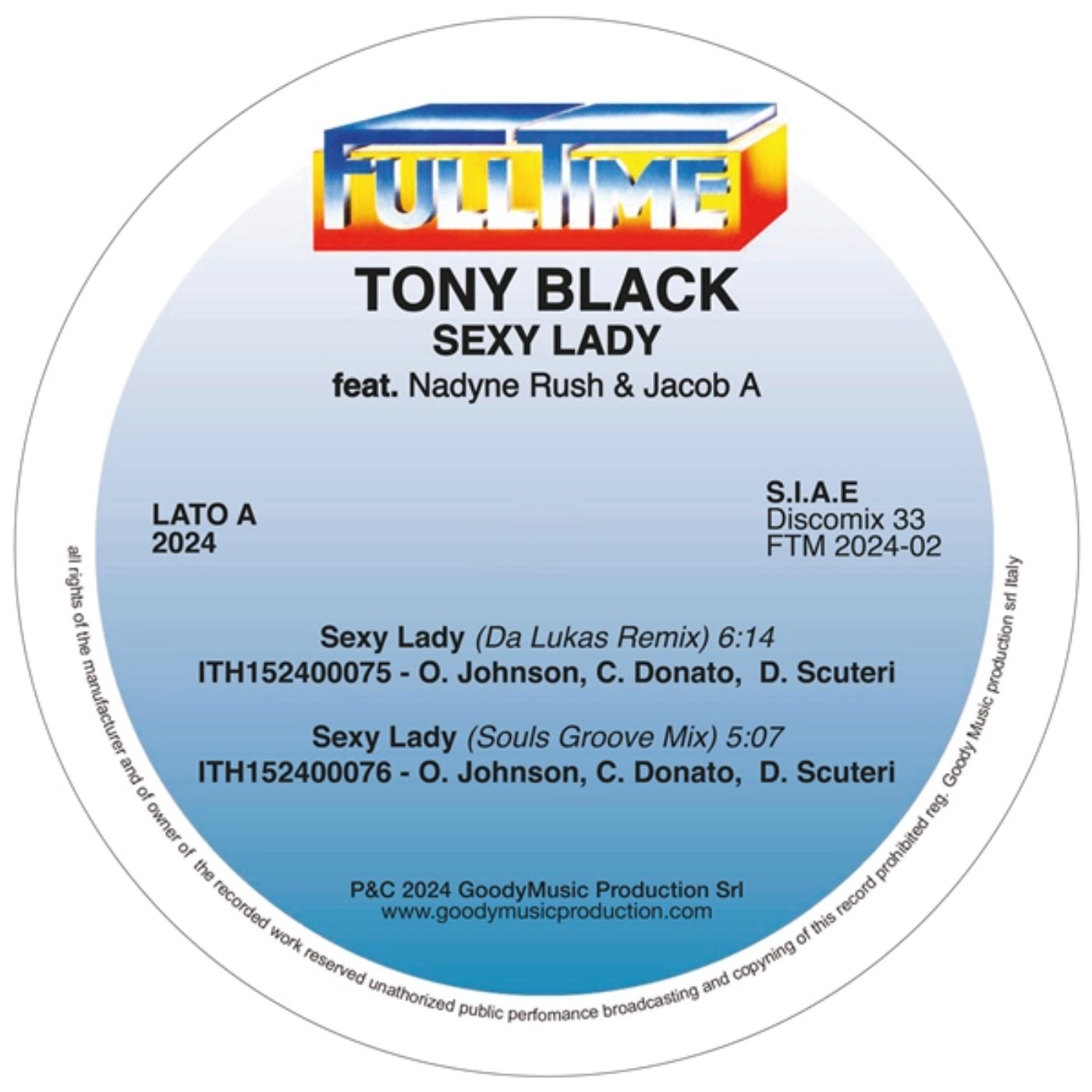 Cover - Jacob A, Tony Black, Nadyne Rush - Sexy Lady (Da Lukas Remix)