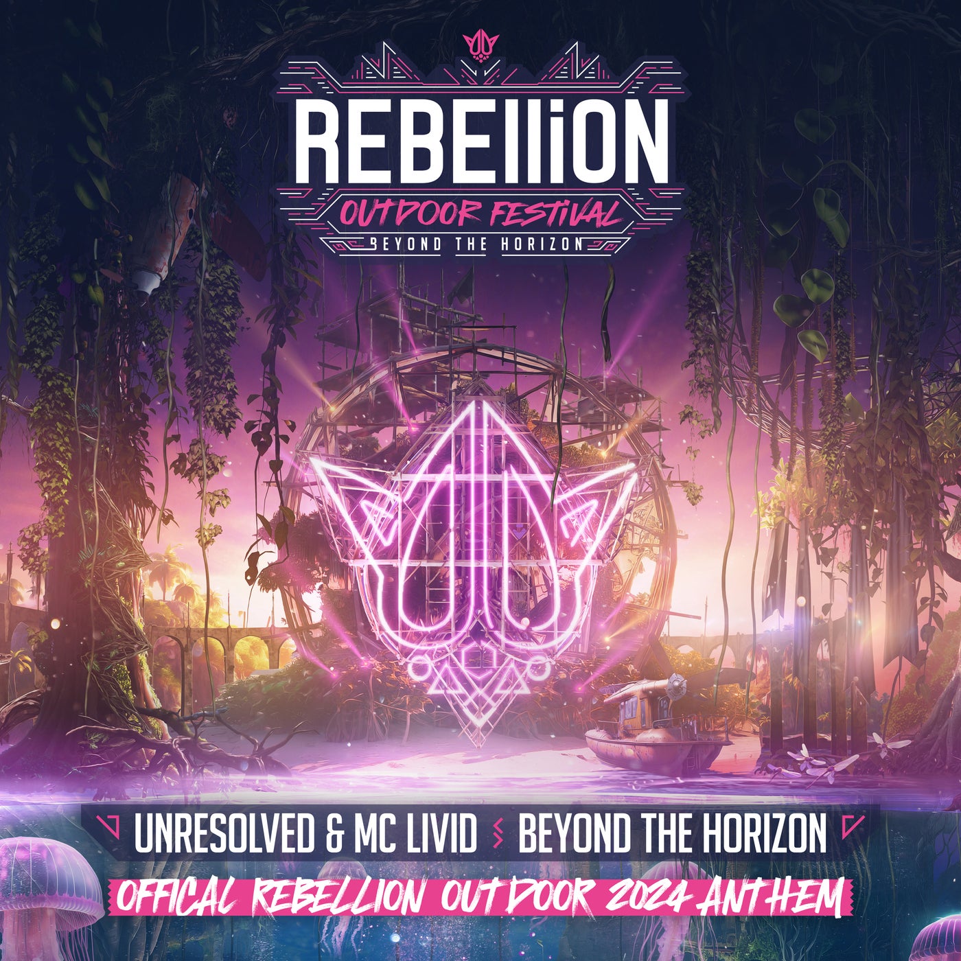 Cover - Unresolved, Mc Livid - Beyond The Horizon (Official REBELLiON Outdoor 2024 Anthem) (Extended Mix)