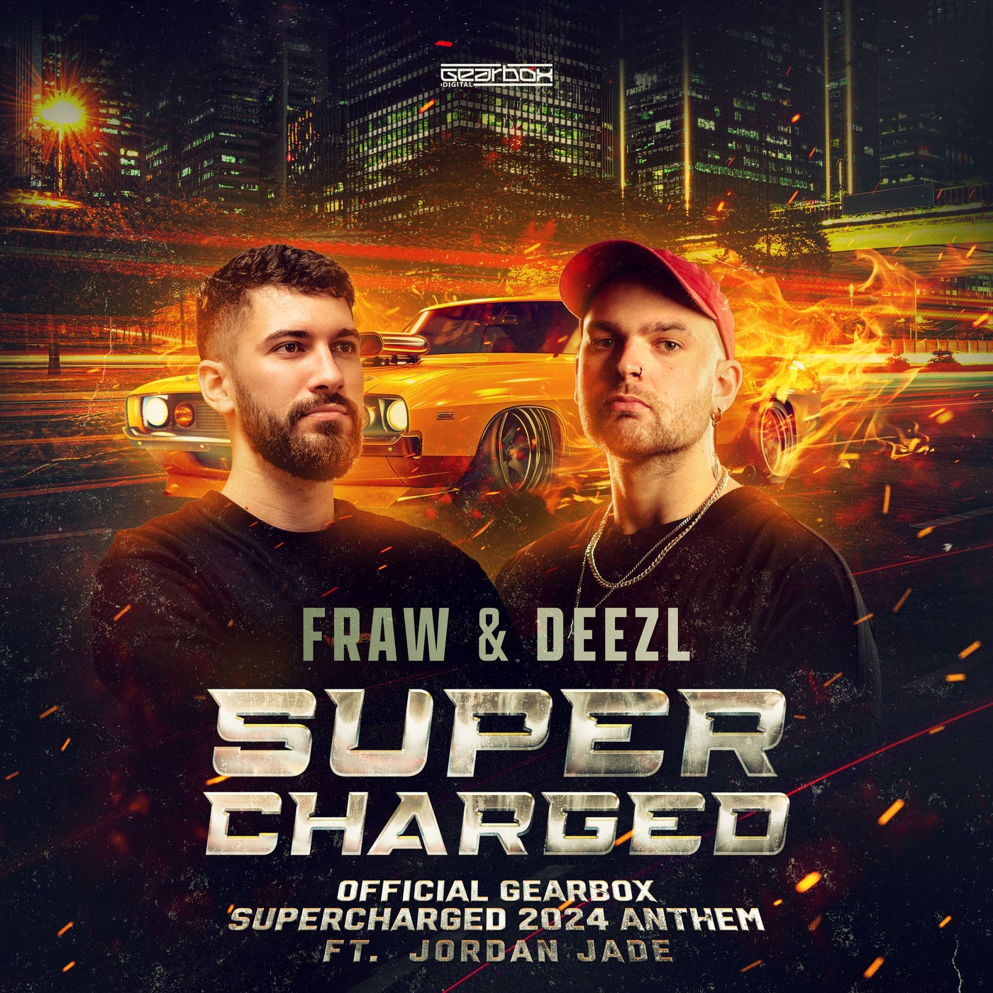 Cover - Fraw, DEEZL, Jordan Jade - Supercharged (Official Gearbox Supercharged 2024 Anthem) (Extended Mix)